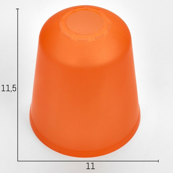 Плафон универсальный "Цилиндр" Е14/Е27 оранжевый 11х11х12см - фотография № 1