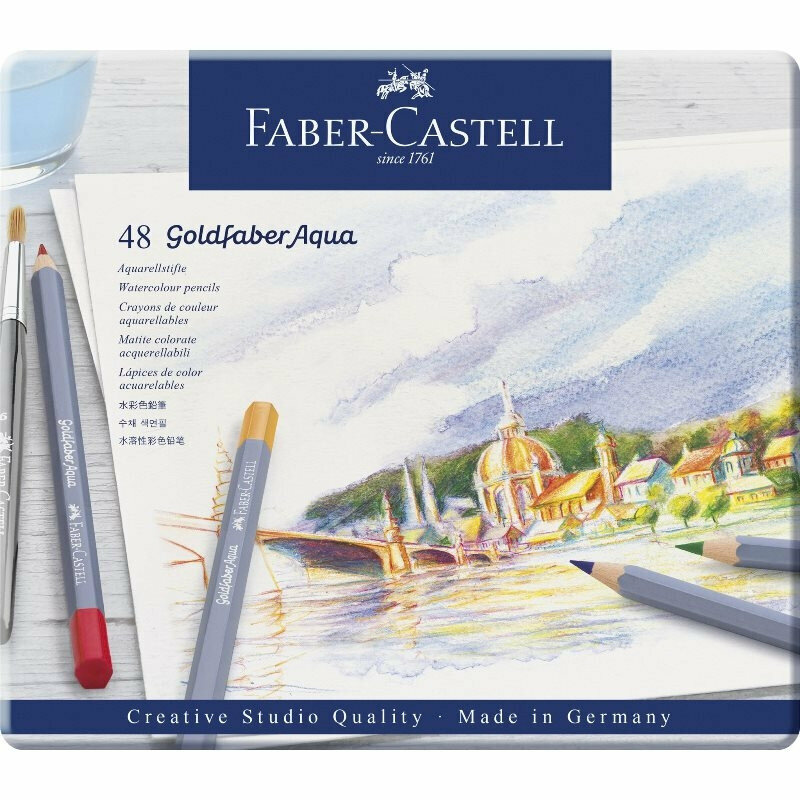 Карандаши акварельные Faber-Castell Goldfaber Aqua 48 цветов, 1197882