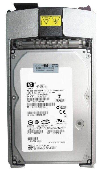   HP BF07284961 72.8GB U320SCSI 3.5" HDD