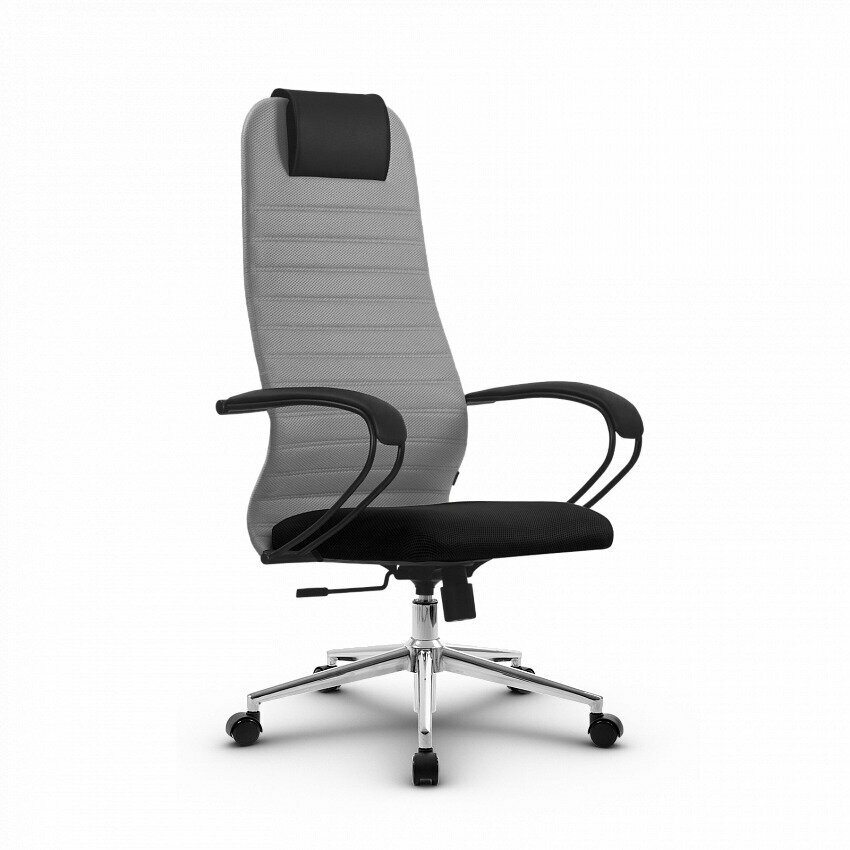 Компьютерное офисное кресло Metta SU-BP-10 CH 3 Светло-серое/Черное - фотография № 1