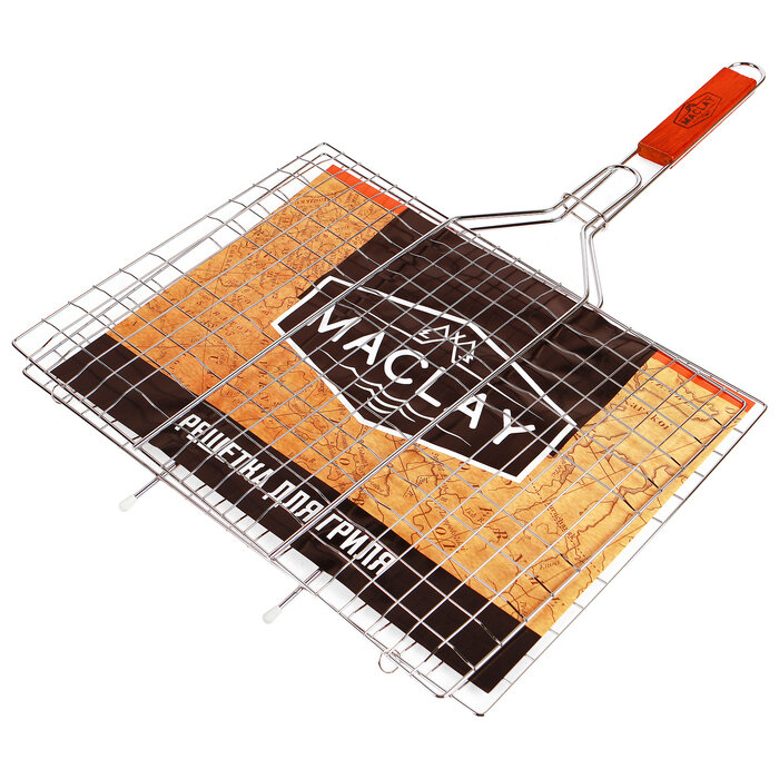 Maclay Решётка-гриль для мяса Maclay Lux, хромированная сталь, р. 61 x 40 см, рабочая поверхность 40 x 30 см - фотография № 1