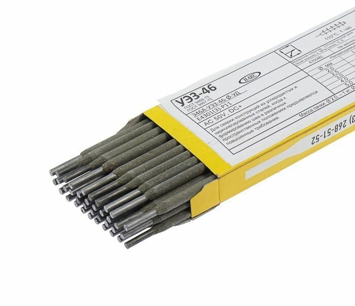 фото Электроды для сварки УЭЗ-46 диаметр 3 мм (пачка 1 кг), аналог ОК-46 ESAB