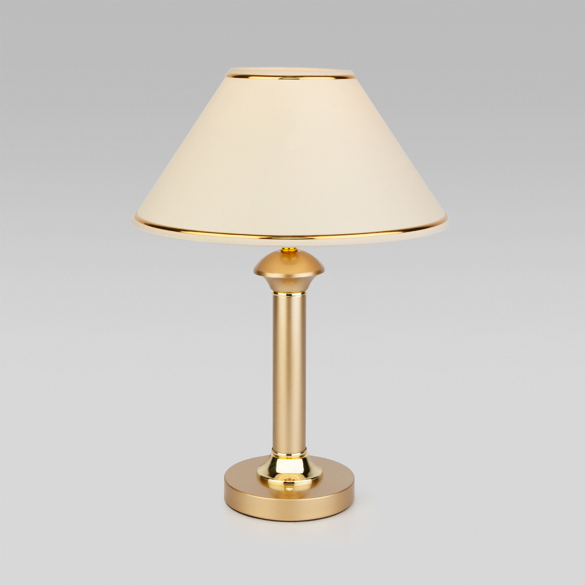 Eurosvet Настольная лампа с абажуром 60019/1 перламутровое золото