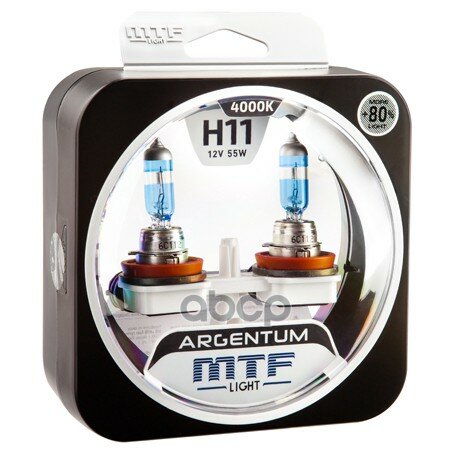  Mtf H11 12v 55w - Argentum +80% 4000k MTF Light . H8A1211