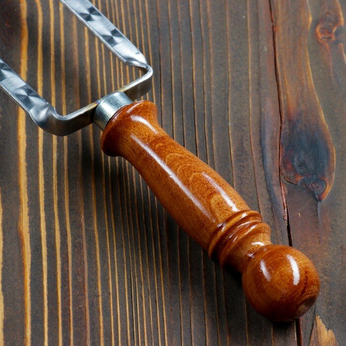 Двойной вилка-шампур с деревянной ручкой, 50 см - фотография № 3