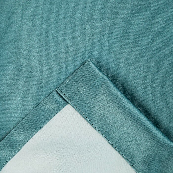 Этель Штора портьерная Этель 270×300 см, двусторонний блэкаут, цвет Серо-голубой, пл. 240 г/м² - фотография № 5