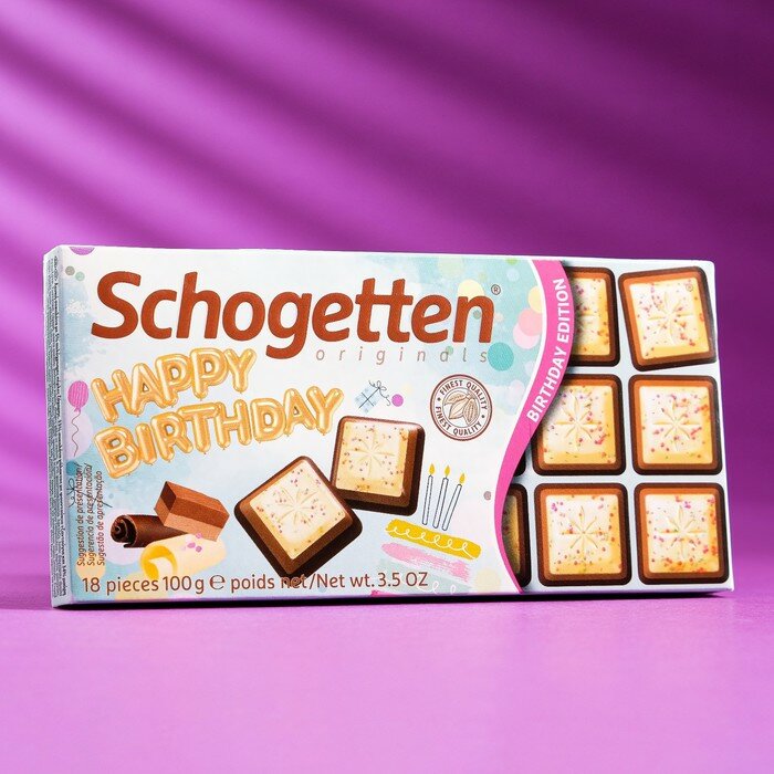 Schogetten Шоколад Schogetten Happy Birthday, 100 г - фотография № 1