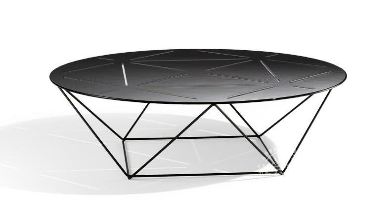 Журнальные и кофейные столики в стиле Joco Walter Knoll Occasional Table (черный, D100 H33 cm)