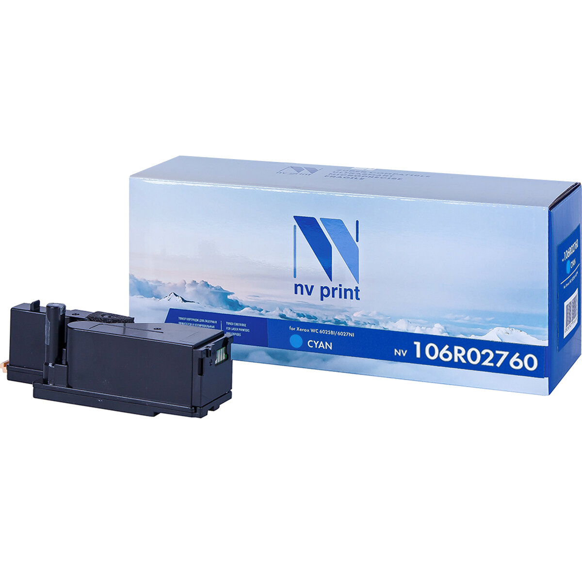 Совместимый картридж NV Print NV-106R02760 Cyan (NV-106R02760C) для Xerox Phaser 6020, 6022, WorkCentre 6025, 6027