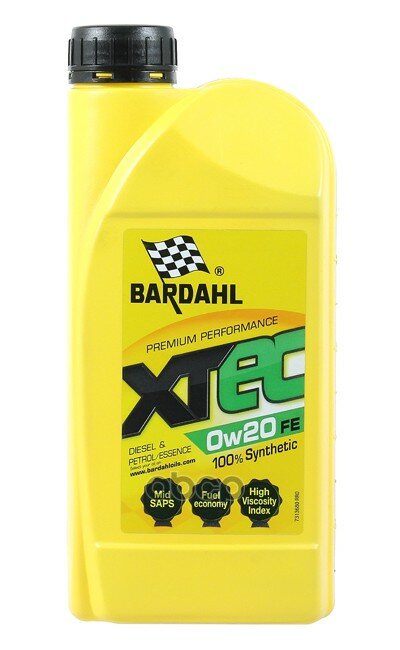Bardahl Xtec 0W20 Fe Vw 508.00/509.00 1L (Специальное Синт. Моторное Масло)