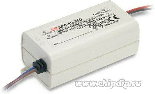 APC-12-350, AC/DC LED, 9-36В,0.35А,12.6Вт, IP42 блок питания для светодиодного освещения