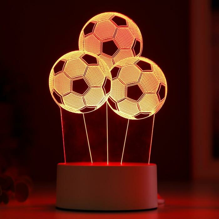RISALUX Светильник "Три мяча" от сети 9,5x11,5x20 см - фотография № 3