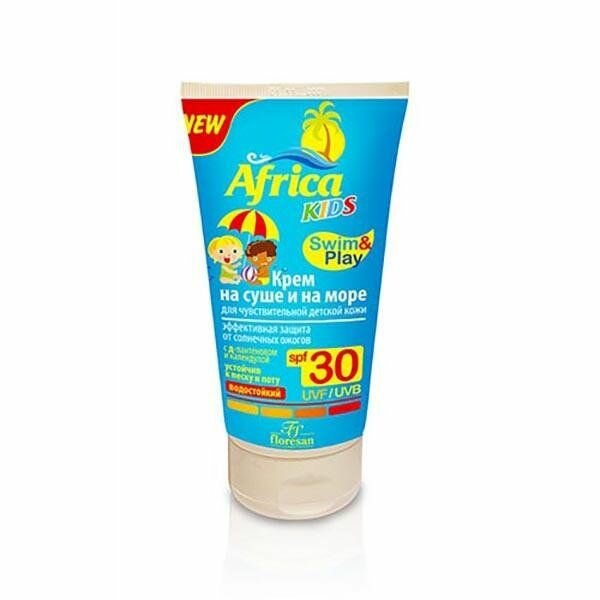Крем солнцезащитный для детской кожи на суше и на море SPF30 Africa Kids Floresan/Флоресан 150мл