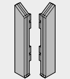 CPPLINAS LEFT - Левая заглушка для плинтуса из алюминия