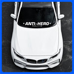Наклейка на авто надпись на стекло на кузов автомобиля без фона ANTI-HERO 90х14 см. - изображение