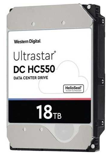 Western Digital Жесткий диск 18ТБ Western Digital Ultrastar DC HC550 WUH721818ALE6L4, 7200об./мин., 512МБ (SATA III) (oem)