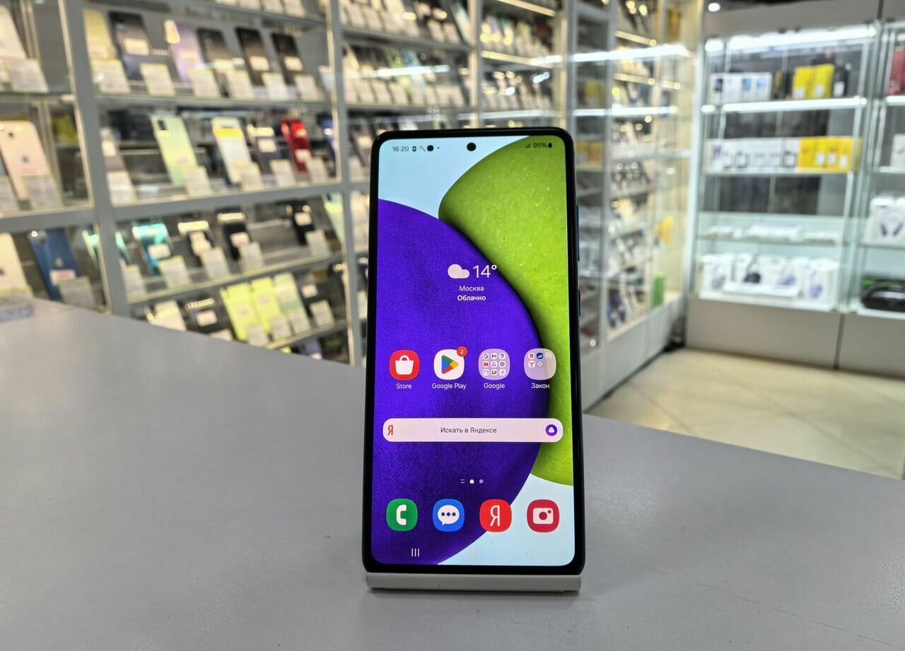 Смартфон Samsung Galaxy A52 8/256 ГБ RU, Dual nano SIM, синий