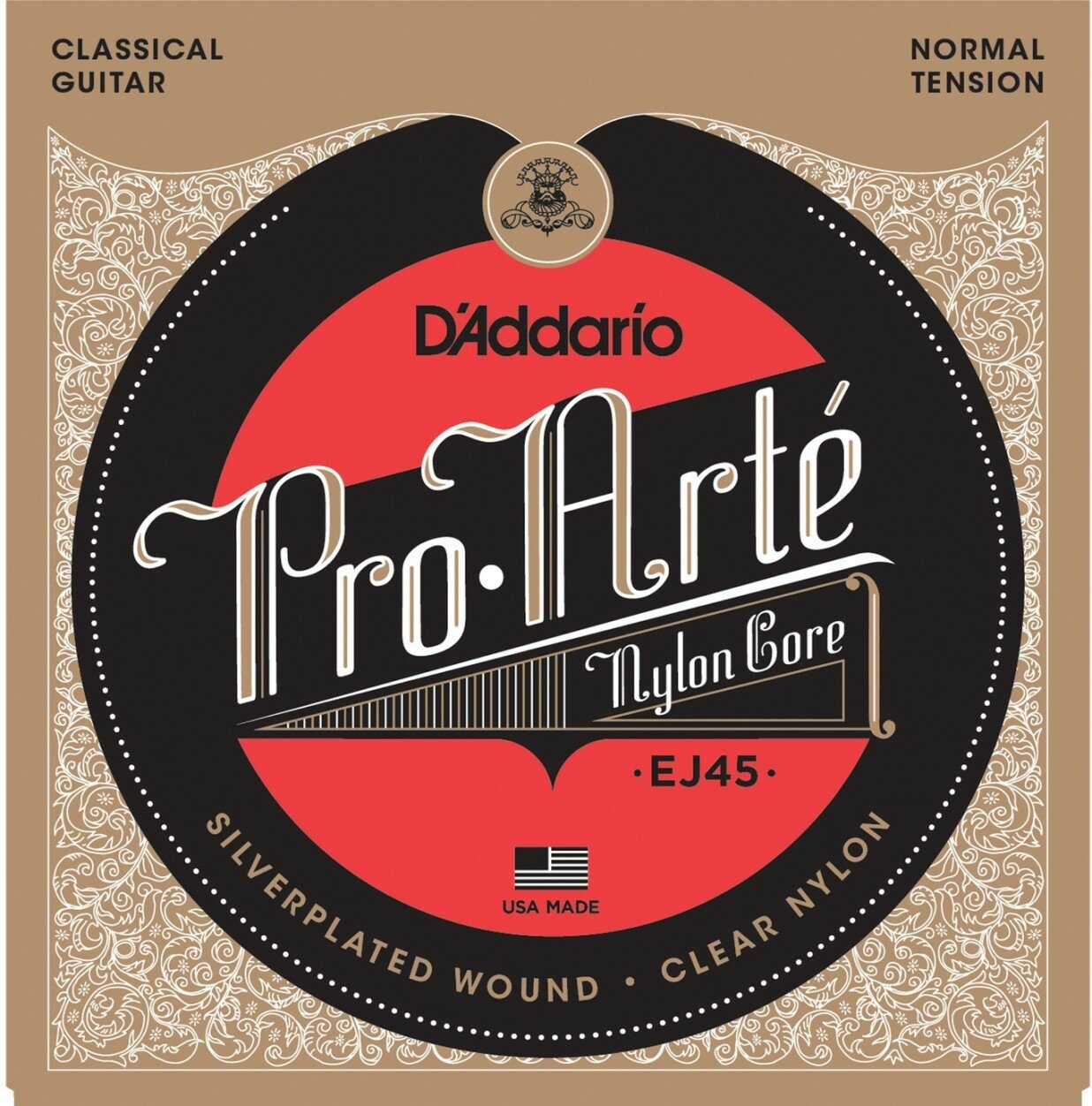 D'Addario EJ-45 струны для классической гитары, нормальное натяжение, нейлон