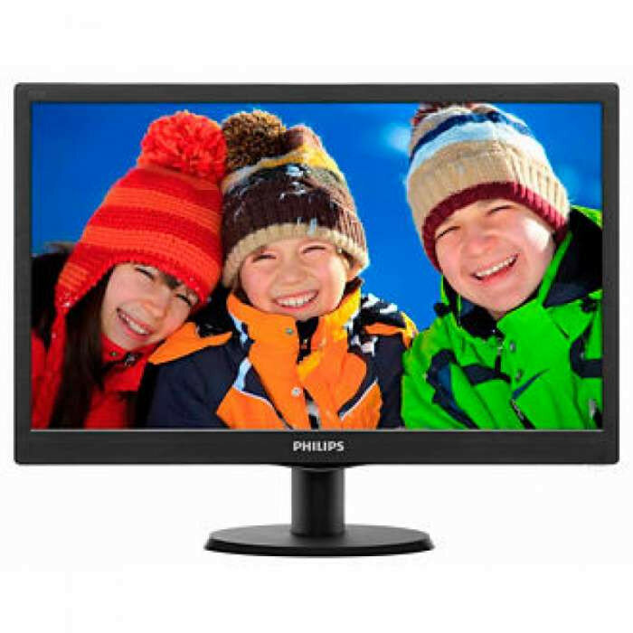  18,5" Philips 193V5LSB2 1366x768 TN LED 16:9 5ms VGA 10M:1 90/65 200cd Black