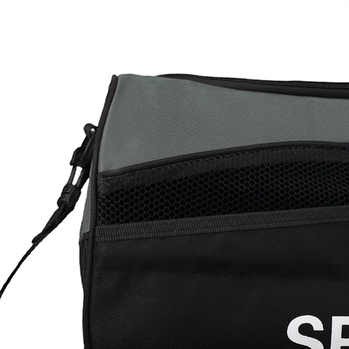 Сумка спортивная на молнии, наружный карман, длинный ремень, цвет чёрный - фотография № 4