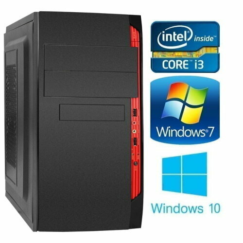 Офисный компьютер на процеccoре Intel Core i3-2120 (4 ГБ / Intel HD Graphics / 480 ГБ / Без DVD-RW / Без HDD / Без Wi-Fi / Windows 10 Pro)