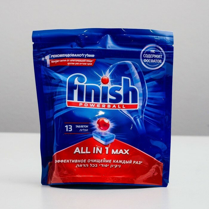 Finish Таблетки для посудомоечных машин Finish Shine & Protect All in 1, 13 шт - фотография № 1