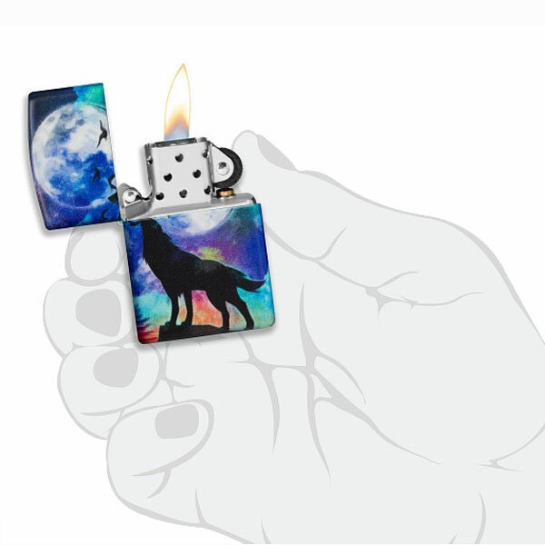 Зажигалка Zippo Classic Wolf Design 540 Matte 49683 - фотография № 5