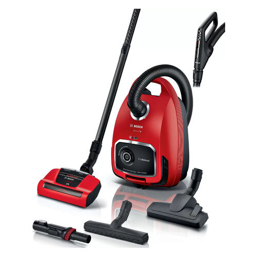 Пылесос Bosch Serie 6 ProAnimal BGL6PET1, 700Вт, красный/черный