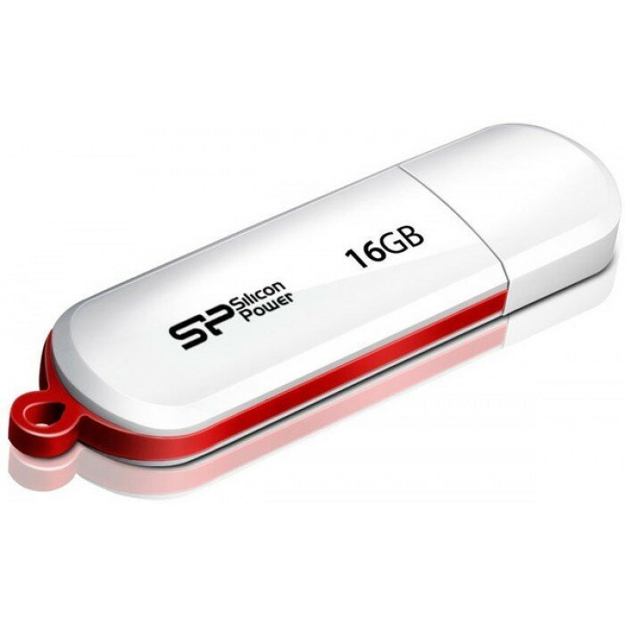 Флешка 16Gb Silicon Power LuxMini 320, USB 2.0, белый