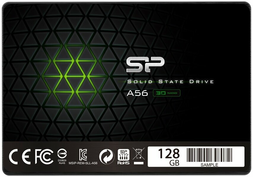 Накопитель SSD Silicon Power SP128GBSS3A56B25RM Ace A56 /SATA III/128GB /Скорость чтения 560МБайт/с Скорость записи 530МБайт/с