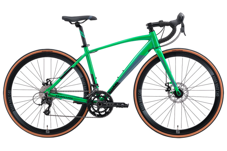 Велосипед Stark Peloton 700.4 D зеленый/черный серый 20 (HQ-0014155)