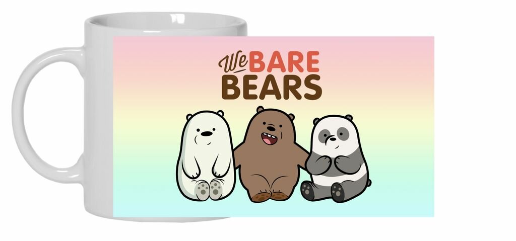 Кружка Вся правда о медведях/ We Bare Bears №24, Кружка-хамелеон