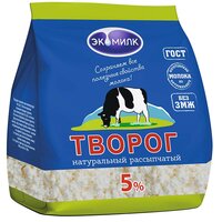 Бзмж Творог "Экомилк" пакет 5% 350г Рассыпчатый