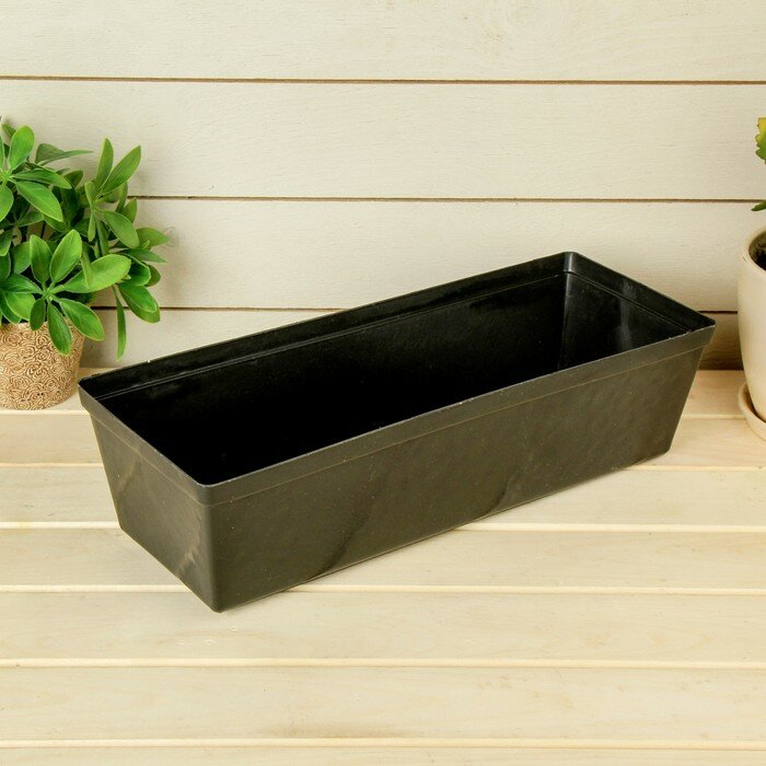 Ящик для рассады, 36 × 14 × 9 см, 3 л, чёрный, «Урожай-7» - фотография № 1