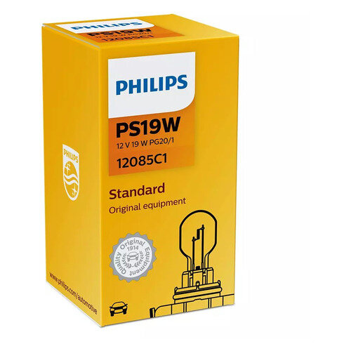 Лампа автомобильная накаливания Philips 12085C1, PS19W, 12В, 19Вт, 1шт