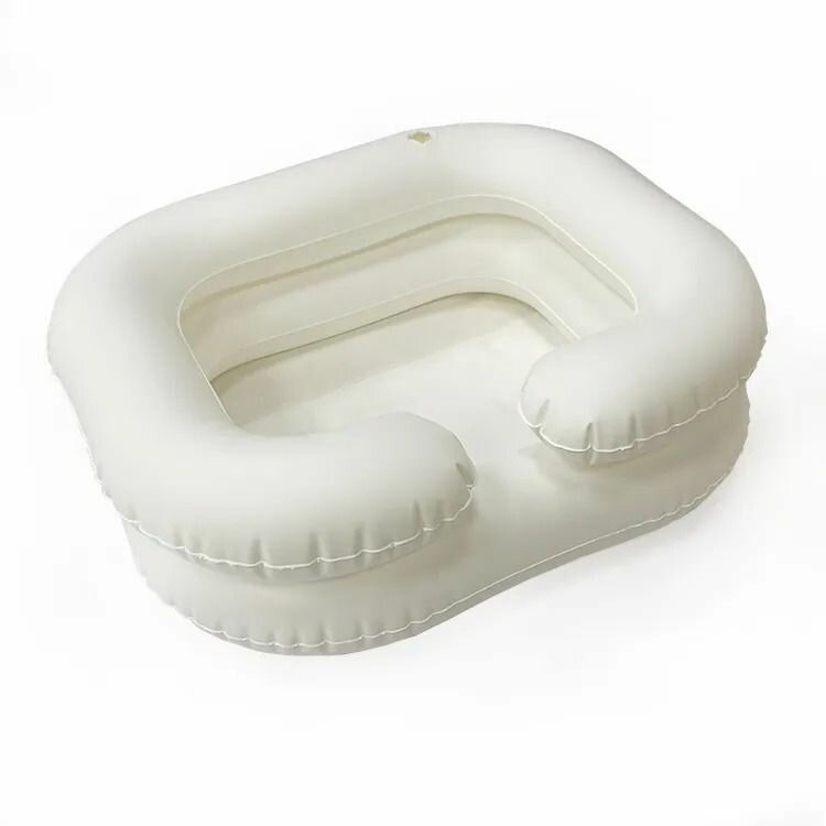 Надувная ванночка для мытья головы на кровати MET Standard (17562) объем 7 л 60х50х21 см душевая лейка и насос в комплекте / для ухода за лежачими больными