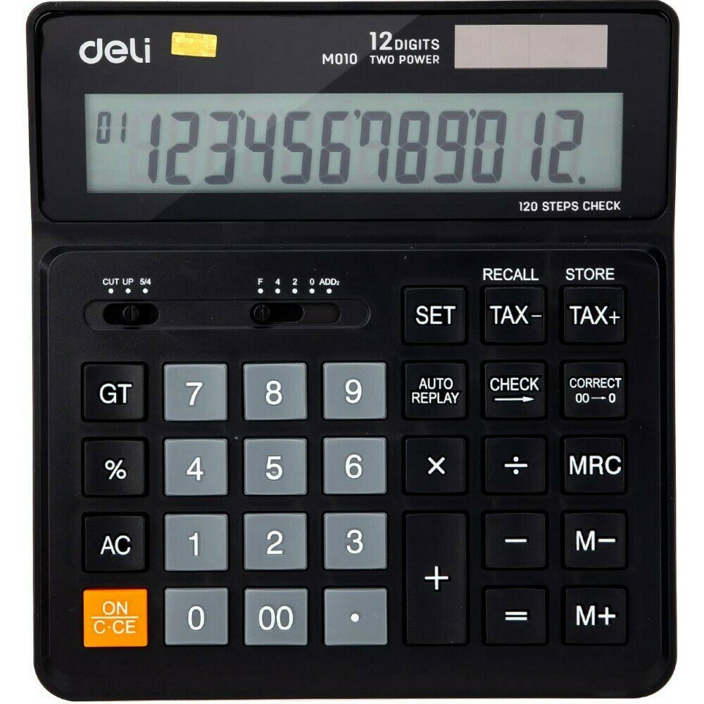 Калькулятор Deli Black (EM01020)
