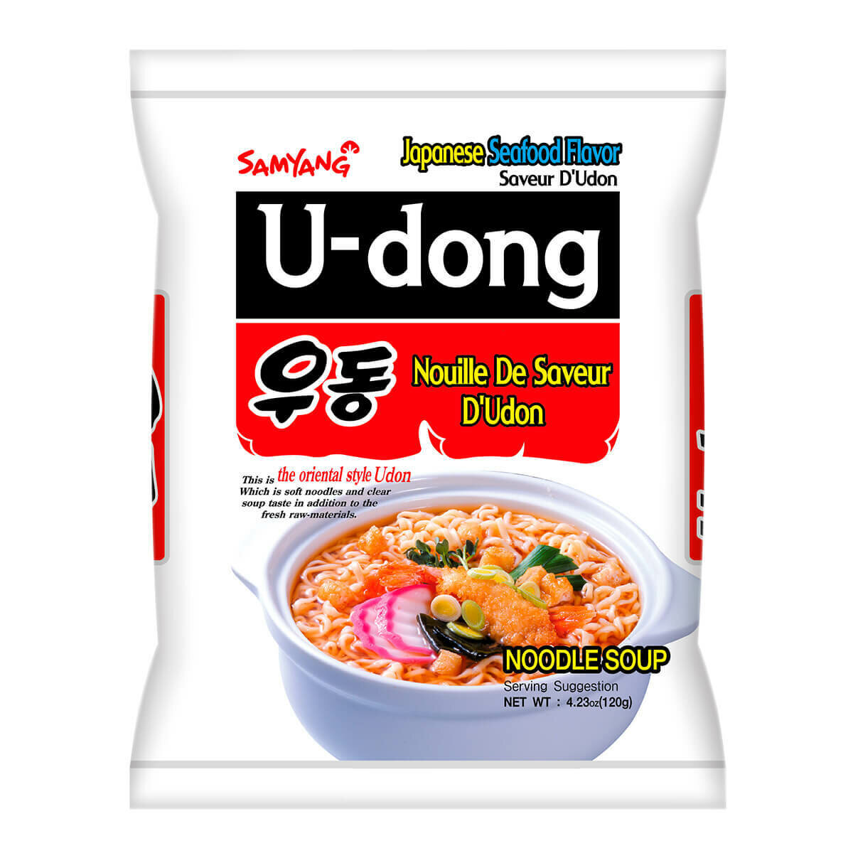 Лапша быстрого приготовления со вкусом морепродуктов по-восточному Samyang U-Dong 120 г