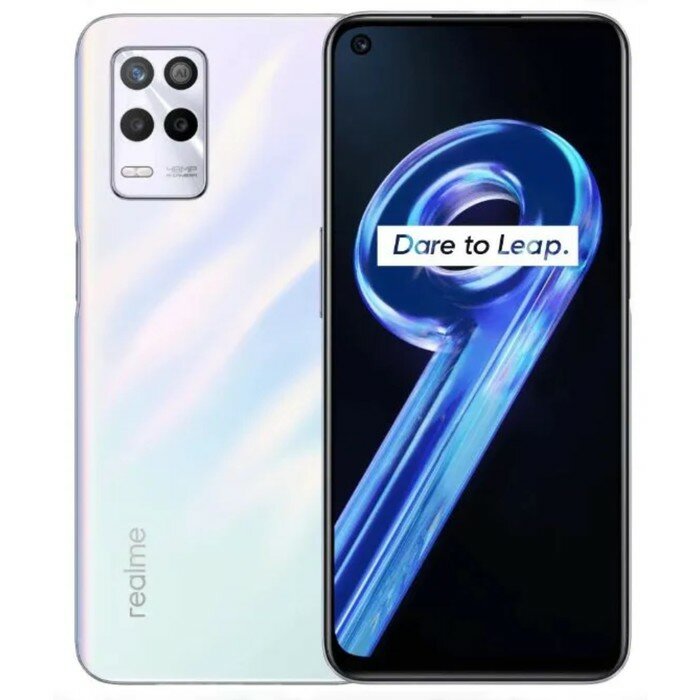 Смартфон Realme 9, 6.4", SAmoled, 2 sim, 4 Гб, 64 Гб, 108 Мп, 16 Мп, 5000 мАч, NFC, белый