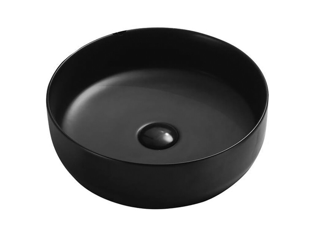 Ceramica Nova Умывальник чаша накладная круглая (цвет Чёрный Матовый) Element 390*390*120мм