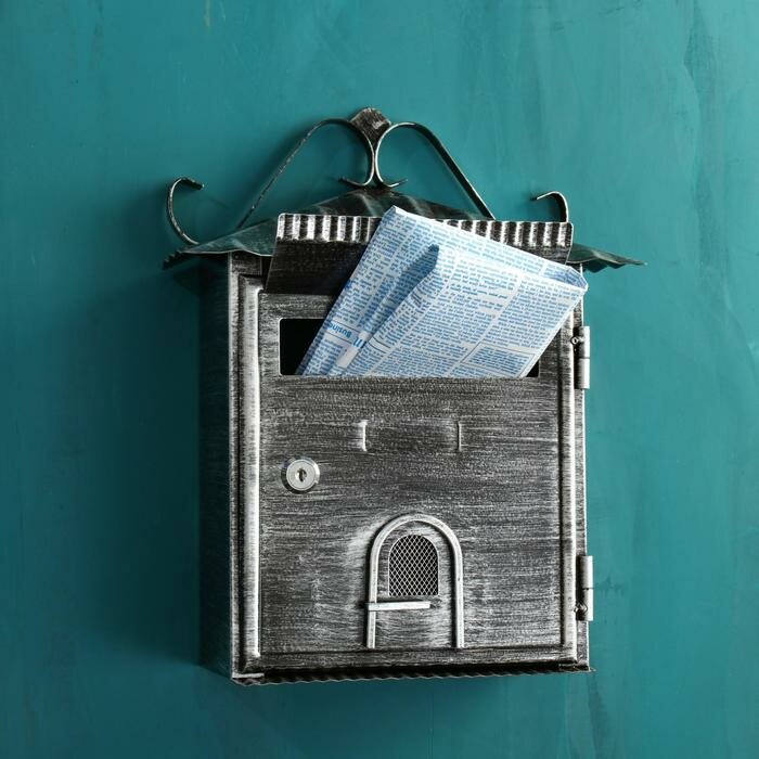 Ящик почтовый №2005, старое серебро - фотография № 1