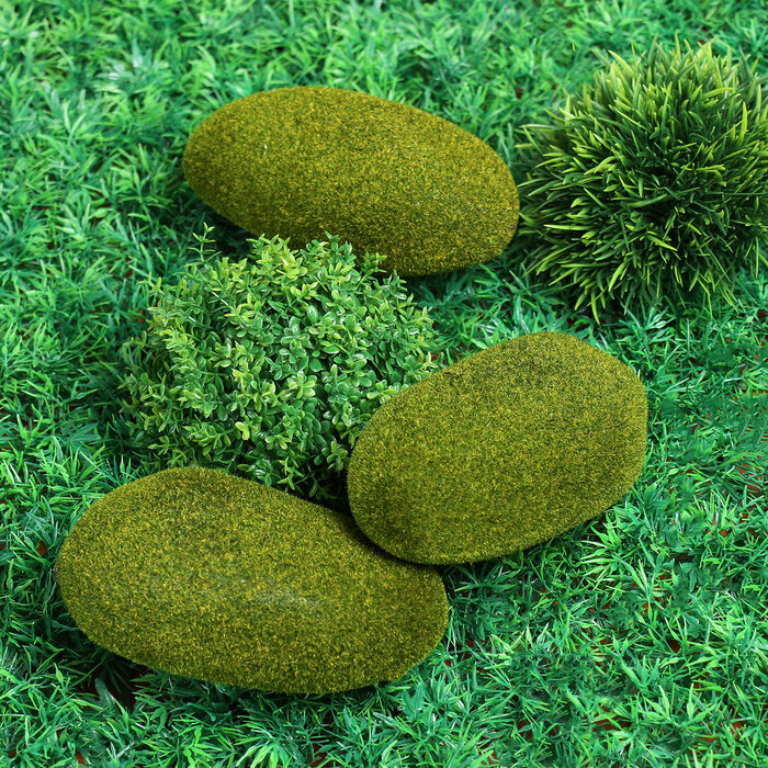 Мох искусственный «Камни», набор 3 шт., Greengo - фотография № 4