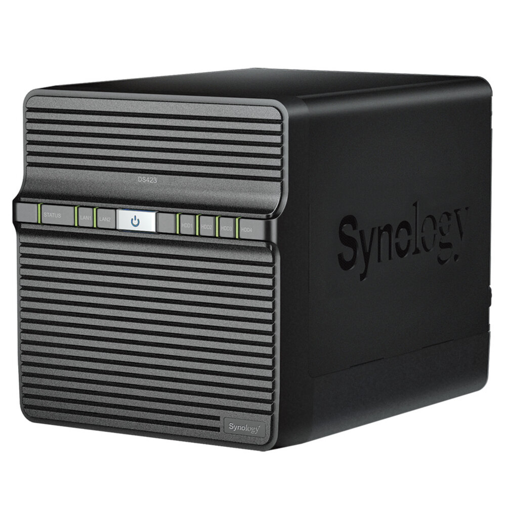 Сетевое хранилище Synology DiskStation DS423 black (RTD1619B/2Gb/4 pcs (3.5" or 2.5" SATA 18Tb max)/RAID/2x1Gb/no WIFI) (DS423)