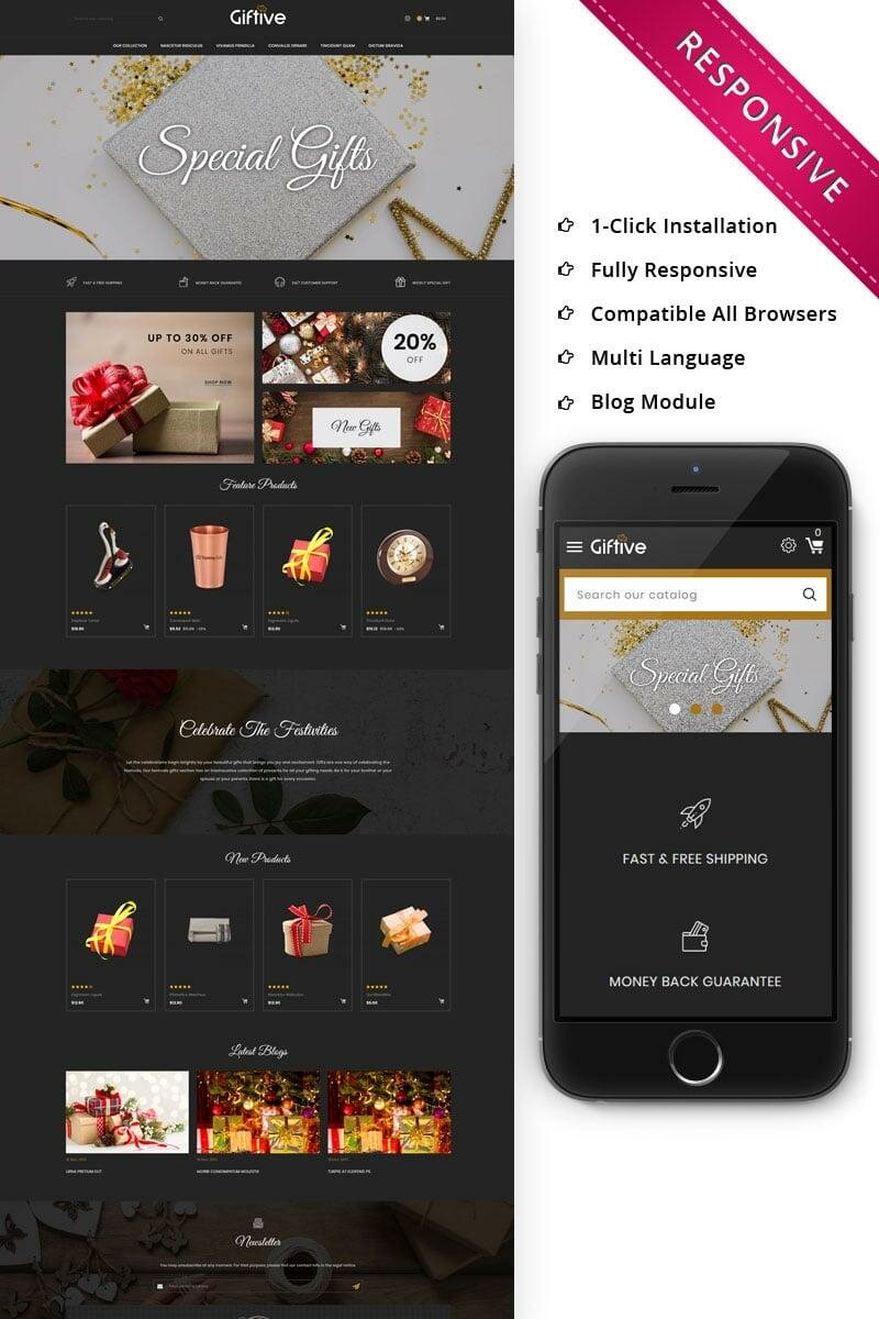 Giftive - The Gift Store Responsive Тема PrestaShop