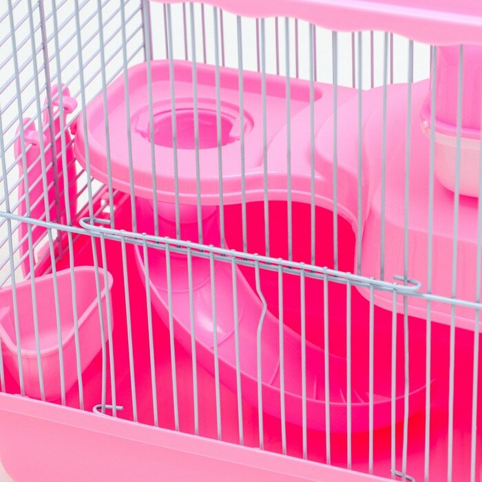 Клетка для грызунов Пижон, 27 х 21 х 27 см, розовая - фотография № 7
