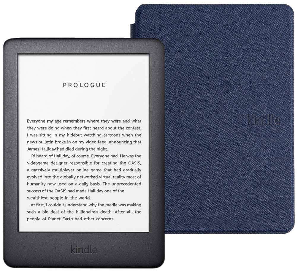 Электронная книга Amazon Kindle 10 8Gb SO Black с обложкой ReaderONE Blue