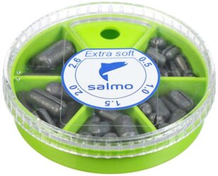 Salmo Грузила Salmo EXTRA SOFT, набор №2 малый, 5 секций 0,5-2,6 г, 60 г