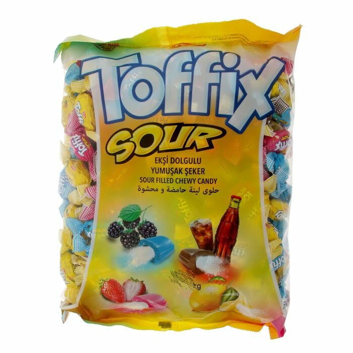 TOFFIX Конфеты жевательные Toffix sour mix, 1 кг - фотография № 1