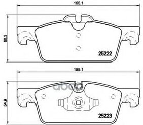 Колодки Тормозные Peugeot 508 10- Передние Тор.Диск D 283мм Brembo арт. P 61 112