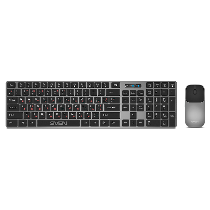 Беспроводной набор: клавиатура + мышь Sven KB-C3000W серый (SV-019693)